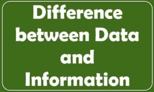 Diferencia entre datos e información