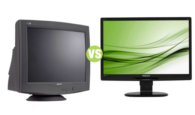 12 Diferencia notable entre CRT y LCD en forma tabular