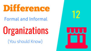 13 Diferencia entre organización formal e informal con tabla