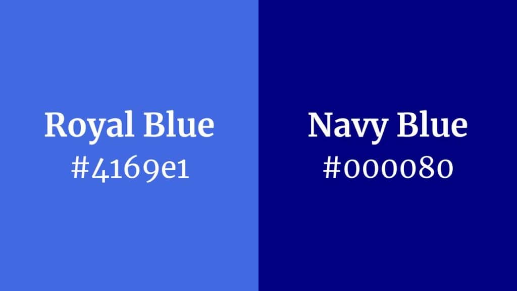 azul real vs azul marino