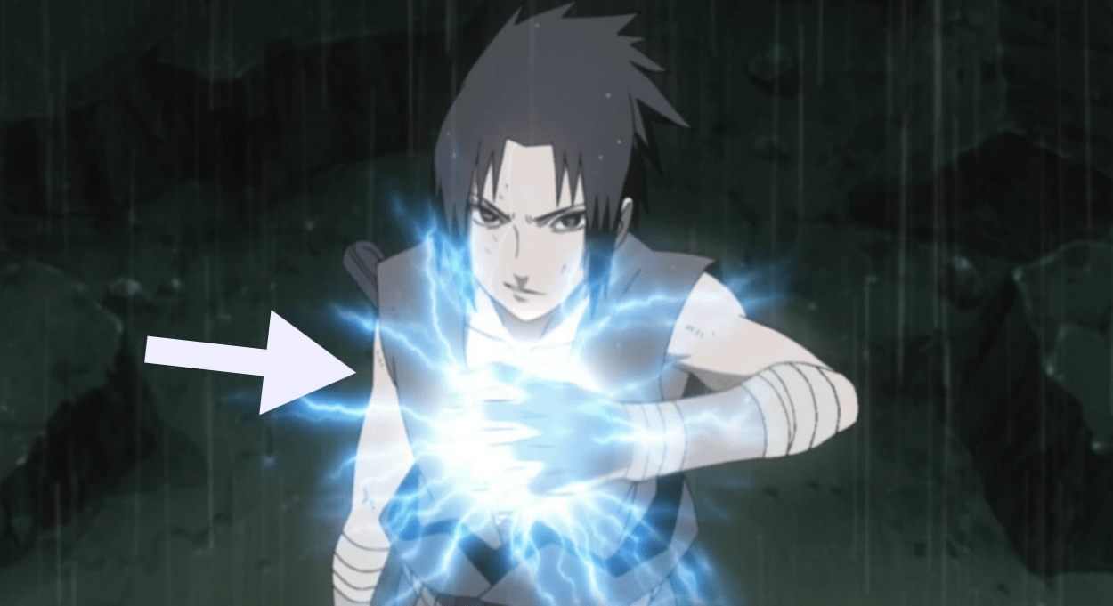 La diferencia entre ellos: todas las diferencias Sasuke usando chidori