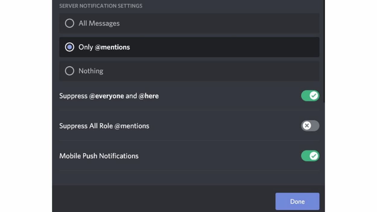 Configuración de discordia