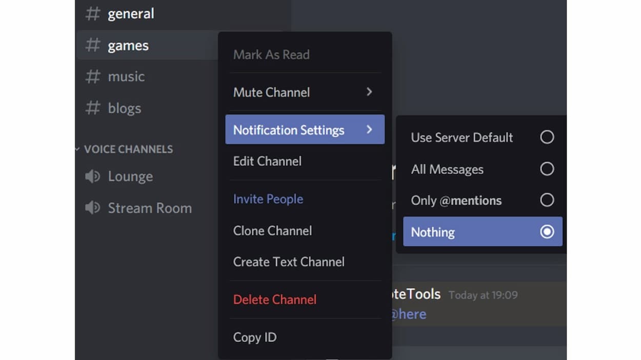 Configuración de discordia