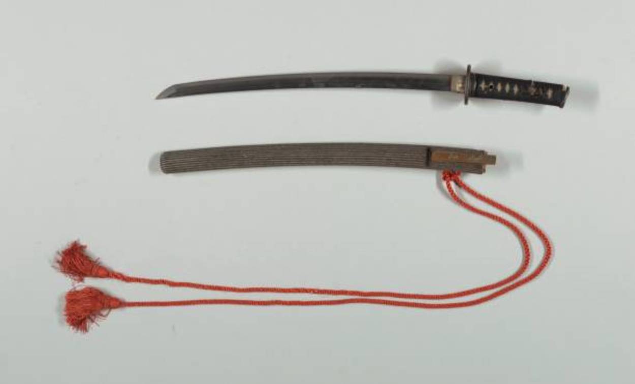 Una espada samurái y una vaina.