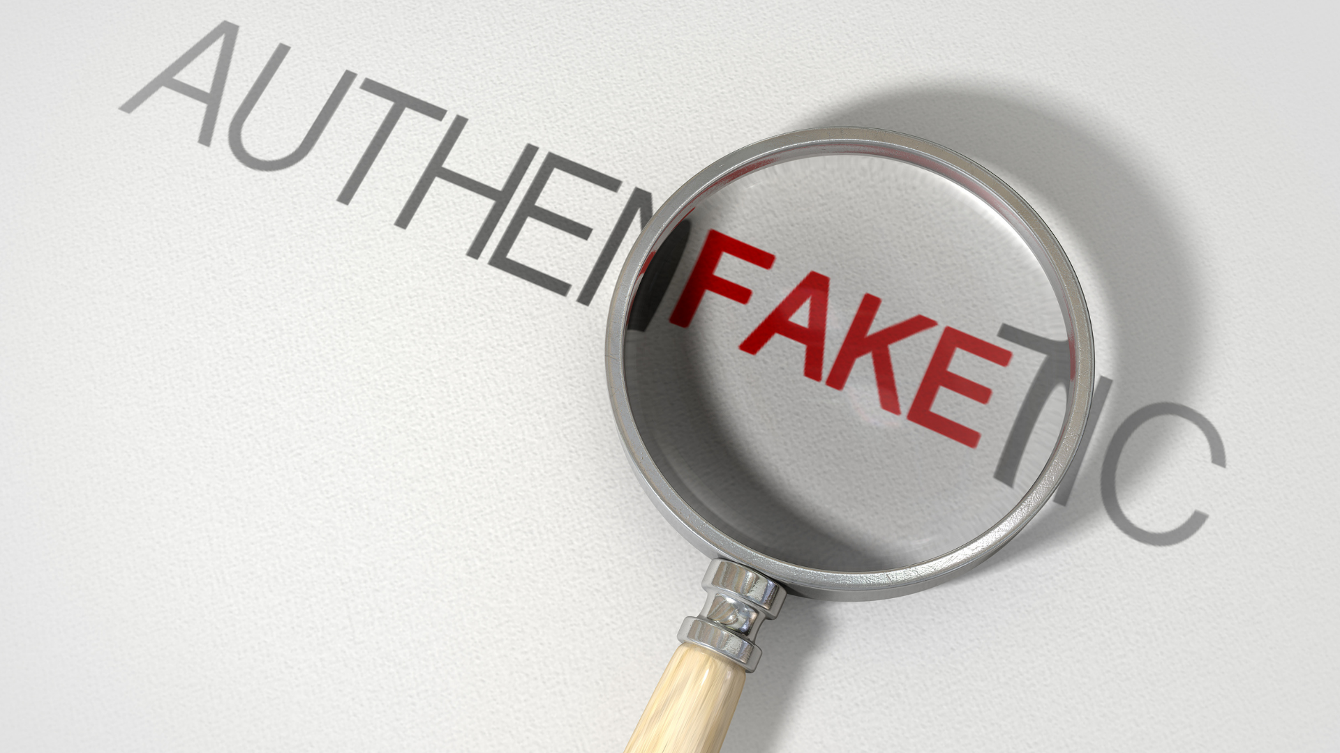 La palabra Authenfake en un libro blanco