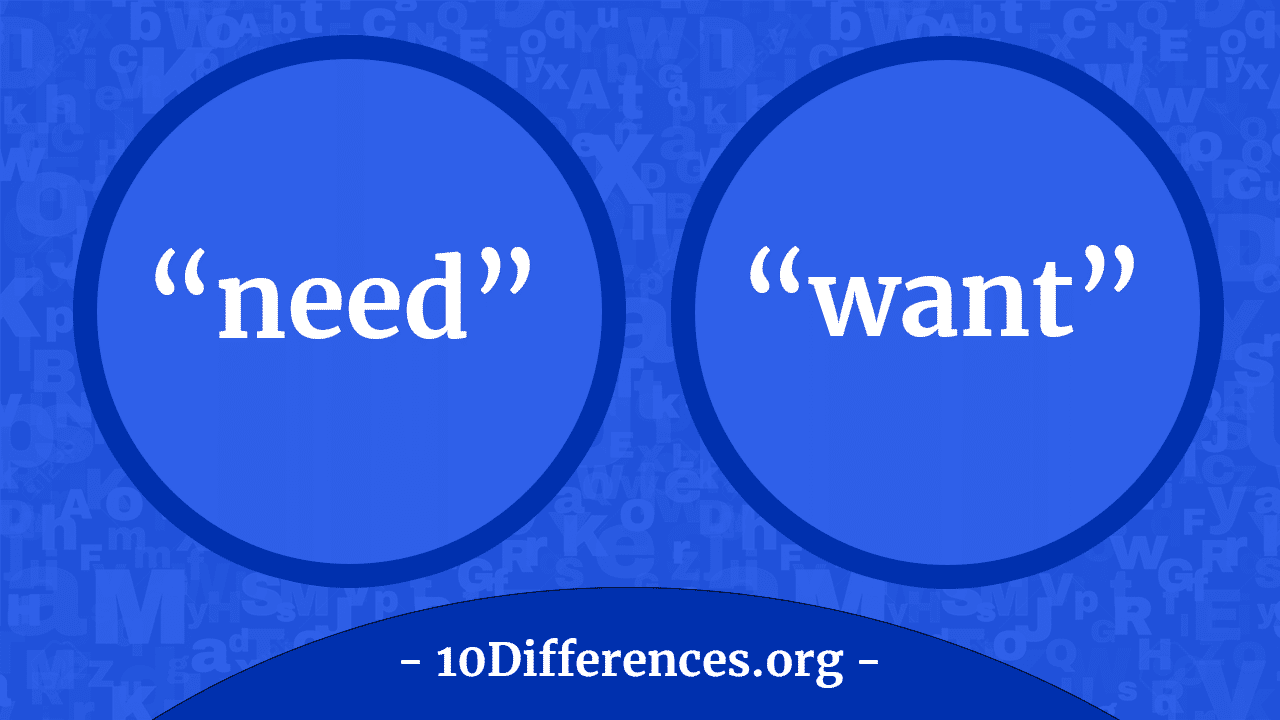 Diferencia entre 'necesitar' y 'quiero'