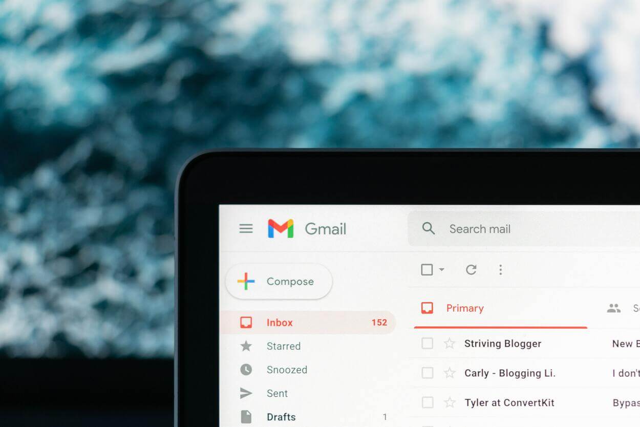 la interfaz de gmail